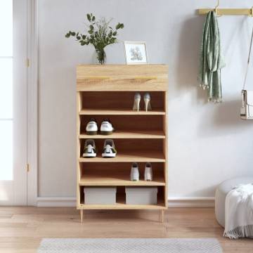 Shoe Cabinet Sonoma Oak 60x35x105 cm - Stylish Storage Solution