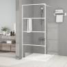 Walk-in Shower Wall White 90x195 cm Clear ESG Glass Colour white Size 90 x 195 cm Model transparent 