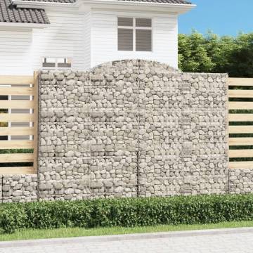 Arched Gabion Basket 300x30x220/240 cm - Galvanised Iron