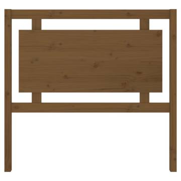 Stylish Solid Pine Honey Brown Bed Headboard - 105.5x4x100 cm