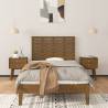 Elegant Honey Brown Wall Headboard - Solid Pine Wood