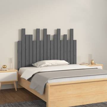 Elegant Grey Pine Wall Headboard | 108x3x80 cm