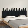 Wall Headboard Black 204x3x80 cm Solid Wood Pine Colour black Size 204 x 80 cm Quantity in Package 1 