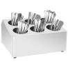 Cutlery Holder 6 Grids Square Stainless Steel Size 38.5 x 30.5 x 20 cm 