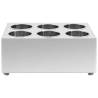 Stainless Steel Cutlery Holder - 6 Grids | Hipomarket