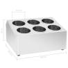 Stainless Steel Cutlery Holder - 6 Grids | Hipomarket