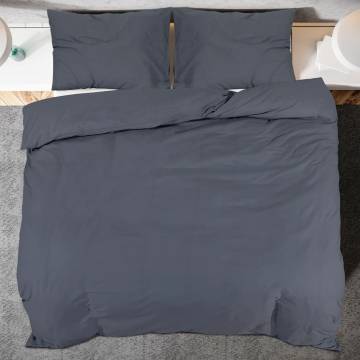 Duvet Cover Set Anthracite - Lightweight Microfiber 140x200 cm