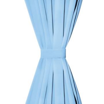 Turquoise Blackout Curtains with Metal Eyelets - 135x175 cm