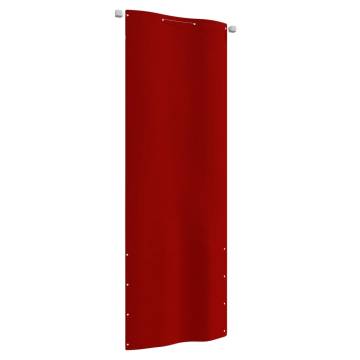 Balcony Screen Red 80x240 cm - Water-Resistant Privacy Shield