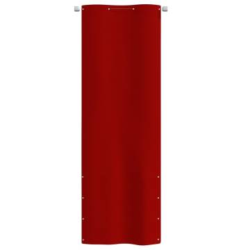 Balcony Screen Red 80x240 cm - Water-Resistant Privacy Shield