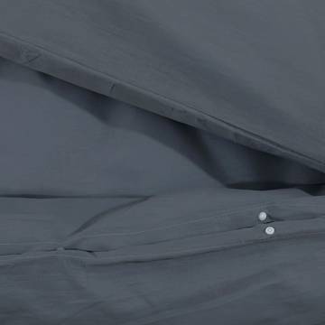 Duvet Cover Set Anthracite - Lightweight Microfiber 140x200 cm