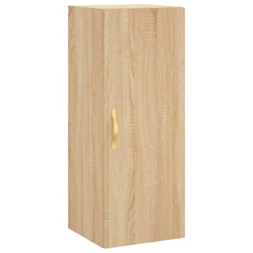 Elegant Wall Mounted Cabinet in Sonoma Oak - 34.5x34x90 cm