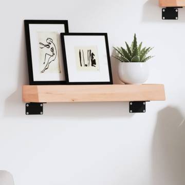 Wall Shelf 40x10x6 cm - Untreated Solid Oak Wood | Hipomarket UK