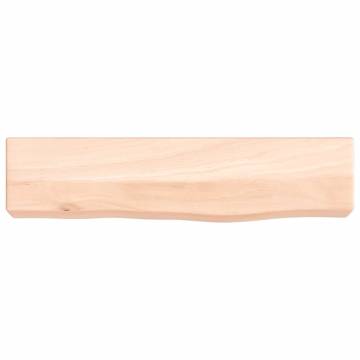 Wall Shelf 40x10x6 cm - Untreated Solid Oak Wood | Hipomarket UK