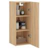 Elegant Wall Mounted Cabinet in Sonoma Oak - 34.5x34x90 cm