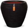 Capi Vase Nature Rib Tapered 42x38 cm Black KBLR362 Colour black Size 42 x 38 cm Quantity in Package 1 Material plastic 