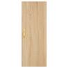 Elegant Wall Mounted Cabinet in Sonoma Oak - 34.5x34x90 cm