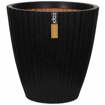 Capi Vase Urban Tube Tapered 40x40 cm Black - Stylish Indoor/Outdoor P