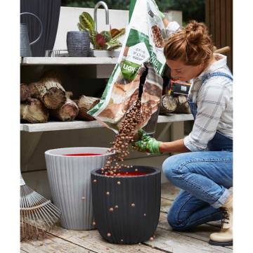 Capi Vase Urban Tube Tapered 40x40 cm Black - Stylish Indoor/Outdoor P