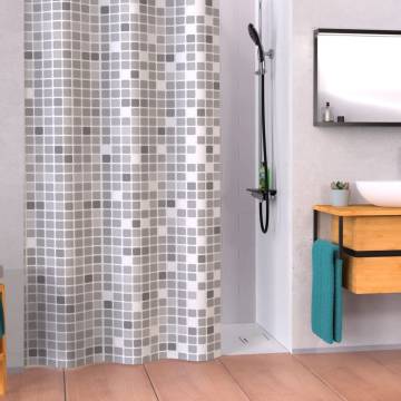 EISL Shower Curtain with Grey Mosaic | 200x180 cm | Hipomarket