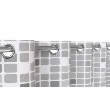 EISL Shower Curtain with Grey Mosaic | 200x180 cm | Hipomarket