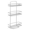 Metaltex 3-Tier Douche Rack Onda Silver - Stylish Storage Solution