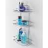 Metaltex 3-Tier Douche Rack Onda Silver - Stylish Storage Solution