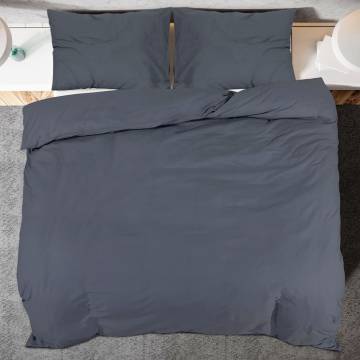 Duvet Cover Set Anthracite 240x220 cm - Soft Cotton Elegance