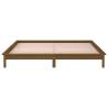 LED Bed Frame Honey Brown 150x200 cm King Size - Hipomarket