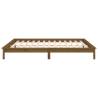 LED Bed Frame Honey Brown 150x200 cm King Size - Hipomarket