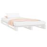 Pallet Bed White 75x190 cm - Solid Wood Pine - Hipomarket