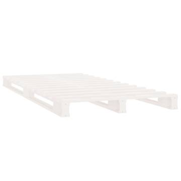 Pallet Bed White 75x190 cm - Solid Wood Pine - Hipomarket