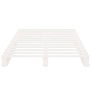 Pallet Bed White 75x190 cm - Solid Wood Pine - Hipomarket