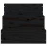 Pet Stair Black Solid Wood Pine - 40x37.5x35 cm | HipoMarket