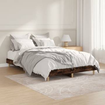 Smoked Oak Bed Frame 120x190 cm Small Double - Quality Design