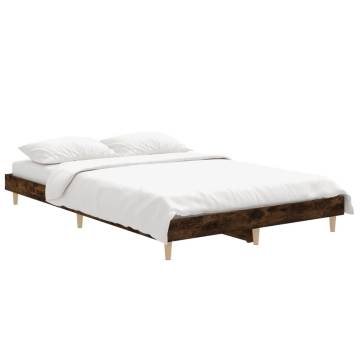 Smoked Oak Bed Frame 120x190 cm Small Double - Quality Design