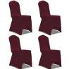 Stretch Chair Cover 4 pcs Bordeaux Colour burgundy Quantity in Package 4 