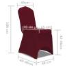 Bordeaux Stretch Chair Cover 4 Pcs for Events | HipoMarket