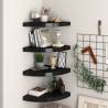 Floating Corner Shelves 4 pcs Black 35x35x3.8 cm MDF Colour black Size 35 x 35 x 3.8 cm Quantity in Package 4 Number of Pieces 1 