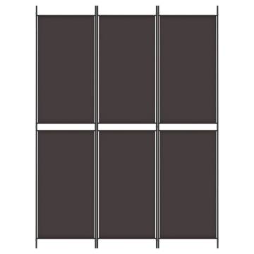 3-Panel Brown Room Divider 150x200 cm | HipoMarket