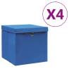 Storage Boxes with Covers 4 pcs 28x28x28 cm Blue Colour blue with lids Quantity in Package 4 Number of 1 