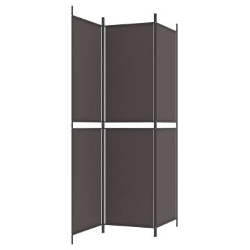 3-Panel Brown Room Divider 150x200 cm | HipoMarket