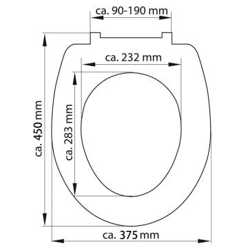 SCHÜTTE High Gloss Toilet Seat - HAPPY ELEPHANT Design