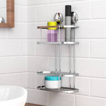 EISL Chrome Shower Corner Rack - 2-Tier Storage Solution