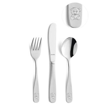 Amefa 3 Piece Children Cutlery Set Bear - Perfect for Little Hands