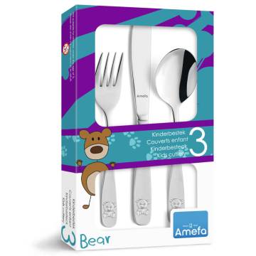 Amefa 3 Piece Children Cutlery Set Bear - Perfect for Little Hands