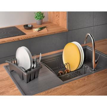 Metaltex Aquatex Plus Dish Drainer - Lava Black | HipoMarket