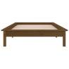 LED Bed Frame Honey Brown 100x200 cm Solid Wood - Hipomarket