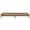 LED Bed Frame Honey Brown 100x200 cm Solid Wood - Hipomarket