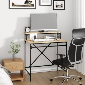 Desk Sonoma Oak 80x50x90 cm | Industrial Style Office Desk